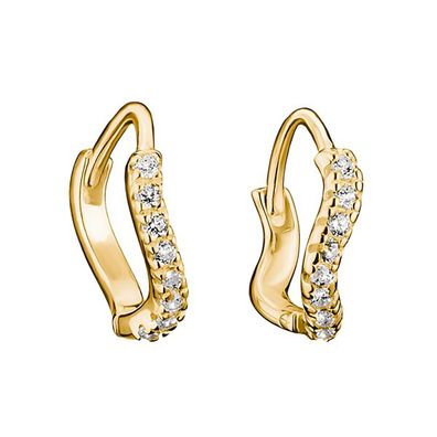 Thomas Sabo Schmuck Damen-Ohrringe Wellenförmig Goldfarben CR775-M01-14
