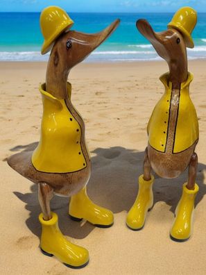 Deko Enten Holz Strandläufer Holzente Ente Laufente Holzenten