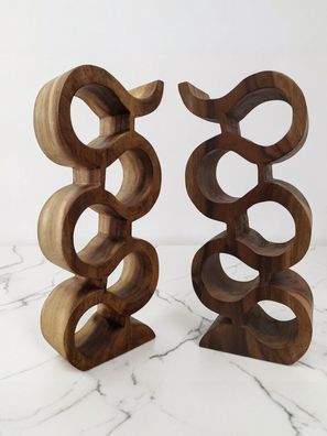 Weinregal aus Holz Khong ngo - Suar Schlange Thailand Flaschenregal Ausgefallenes