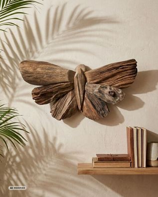 Altholz Wandbild Schmetterling Holz Wanddeko Deko