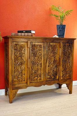 Massivholz Sideboard SIAM II Schrank Kommode Highboard