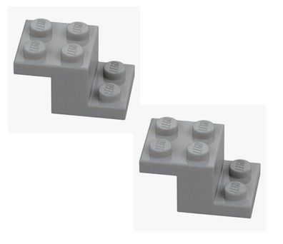 LEGO 2x Winkelträger 2x3 Medium Stone Grey 73562 6347992 Bracket Hellgrau 2X3X1