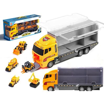 Transporter TIR-Werfer + Metallwagen Baumaschinen