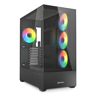 Sharkoon Sharkoon Gehäuse AK6 RGB ATX 1xGlas schwa