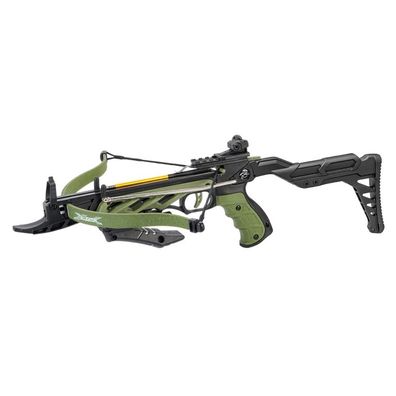 ManKung Pistolen Armbrust Alligator mit Schaft, 80lbs, grün schwarz