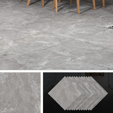Livelynine Vinylboden selbstklebend 32 Fliesen 30x30 cm Grau Betonoptik PVC