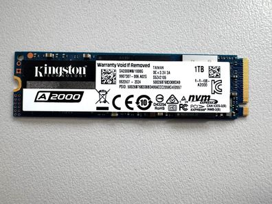 Kingston SSD 1TB NVMe SA2000M8/1000G Festplatte M-Key 100