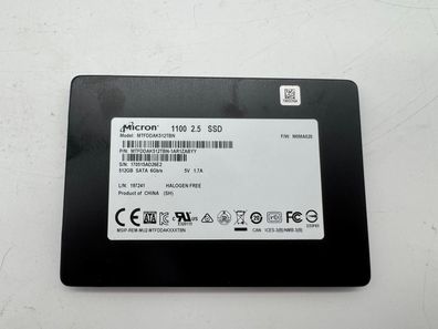 Micron SSD 512GB Mtfddak512tbn Festplatte 170515AD26E2 2.5-Zoll SATA 85%-80