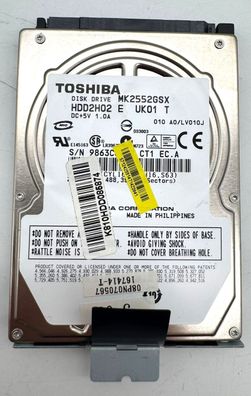 Toshiba MK2552GSX 250GB 2.5" SATA HDD 5400RPM + Caddy für MSI EX620