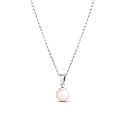 Silberne Halskette mit echter Perle JL0834 (Kette, Anhänger)