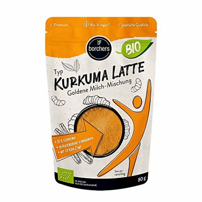 borchers Bio Kurkuma Latte - Goldene Milch-Mischung - 80g