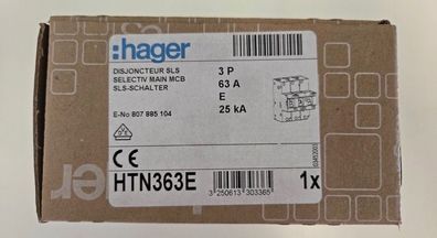 Hager Hager SLS-Schalter HTN363E 3P E-63A Sammelschiene