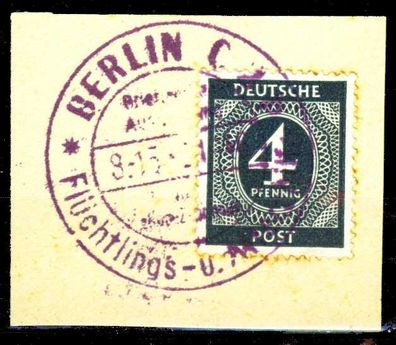 ALL. BES. GEM.-AUSG. Nr 914a zentrisch gestempelt Briefstück X2499FA
