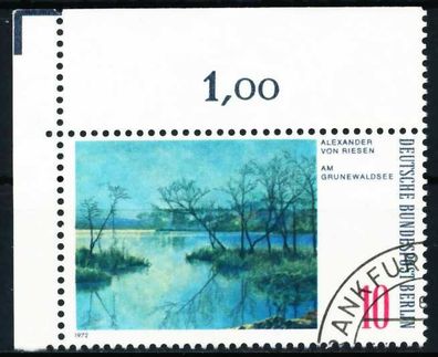 BERLIN 1972 Nr 423 gestempelt ECKE-OLI X610BC6