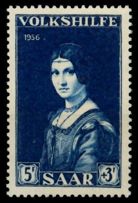 Saarland 1956 Nr 376 postfrisch X6D11F6