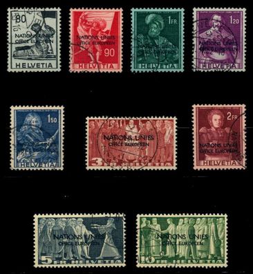 Schweiz-onu Nr 12-20 gestempelt X73F6E2
