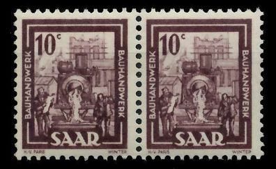 Saarland 1949 Nr 272 postfrisch WAAGR PAAR X7999E2
