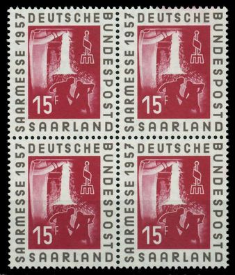 SAAR OPD 1957 Nr 400 postfrisch Viererblock X79C976