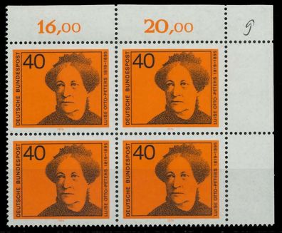 BRD 1974 Nr 791 postfrisch Viererblock ECKE-ORE X7FFA42