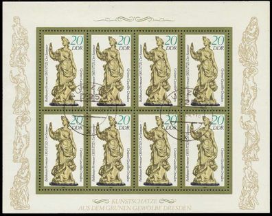 DDR BLOCK Kleinbogen Nr 2906II gestempelt Kleinbg X10DA92