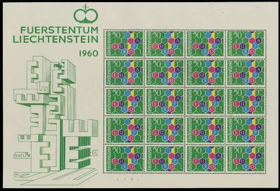 Liechtenstein BLOCK Kleinbogen Nr 398I postfrisch KLEIN X1D7C86