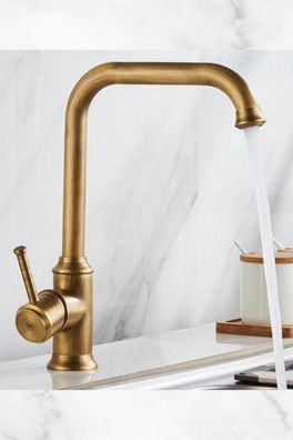 Retro Messing Wasserhahn SILAR - U-Bogen, ca. 32 cm Vintage Antik Bad Armatur U-bogen