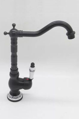 Retro Wasserhahn FORAM - Vintage Armatur Messing schwarz Antike Antik Küchenarmatur