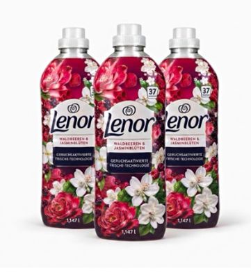 Lenor Weichspüler WaldBeeren & Jasminblüten - 3er Pack (111WL / 3x 1,147L)