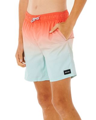 RIP CURL Kids Badeshort Offset Fade red - Größe: 8 (130)