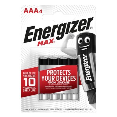 Energizer Batterie Alkaline Max AAA LR03 Micro 1,5V 4er Blister