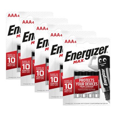 20 Stück Energizer Batterie Alkaline Max AAA LR03 Micro 1,5V Blister
