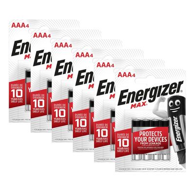 24 Stück Energizer Batterie Alkaline Max AAA LR03 Micro 1,5V Blister