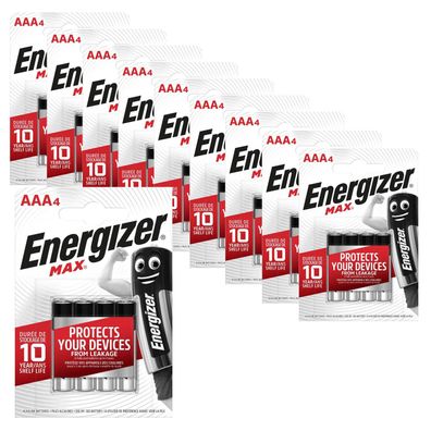 40 Stück Energizer Batterie Alkaline Max AAA LR03 Micro 1,5V Blister