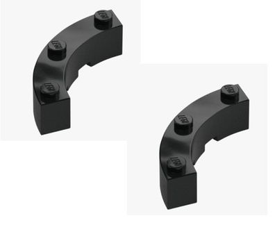 LEGO 2x Bogenstein 4x4 Viertelkreis Schwarz 48092 6252902 Macaroni Black Neu