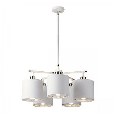 Elstead Lighting Balance 5-Light Pendelleuchte 5-flammig Weiss Nickel E14