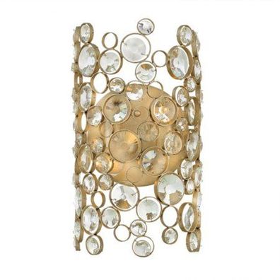 Elstead Lighting Anya 2-Light Wandleuchte 2-flammig Blattsilber E14