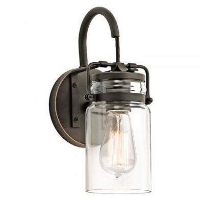 Elstead Lighting Brinley 1-Light Wandleuchte 1-flammig E27 Alt Bronze