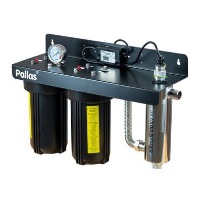 Pallas Home UV PHUV33 Wasseraufbereitung mit Sedimentfilter, Aktivkohle und UV Desinf