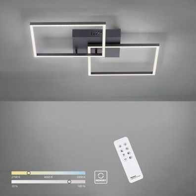 Leuchten Direkt 14141-18 Deckenleuchte Iven schwarz CCT