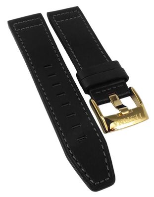 Festina Chrono | Uhrenarmband Leder schwarz graue Naht glatt F20728/3