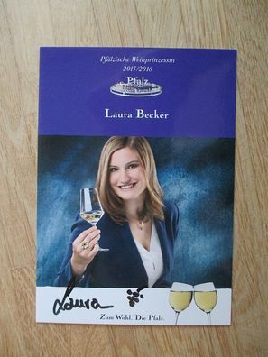 Pfälzische Weinprinzessin 2015/2016 Laura Becker - handsigniertes Autogramm!!!