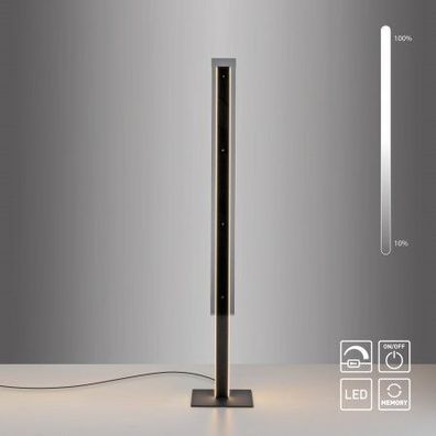 Schöner WOHNEN-Kollektion LED Stehleuchte LENA, schwarz, dimmbar