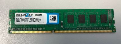 4GB RAM DDR3 PC3L-12800U 1600MHZ 1R*8 Brainzap