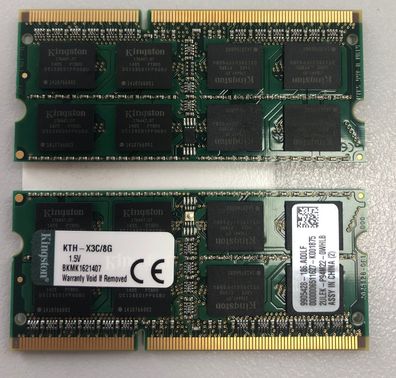 16GB RAM DDR3 SODIMM PC3-12800 (2x8GB) Kingston 9905428-186. A00LF SET