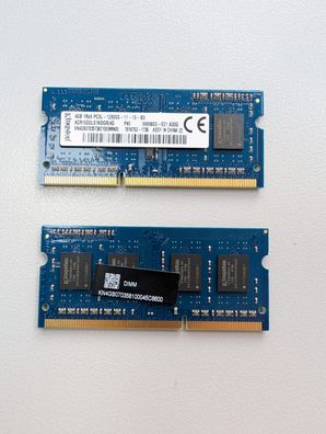 8GB RAM DDR3 SODIMM PC3L-12800S (2x4GB) Kingston ACR16D3LS1KDGR/4G Kit