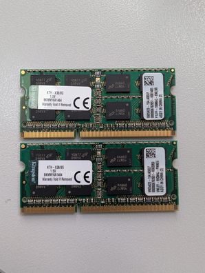 16GB RAM DDR3 SODIMM PC3-12800 (2x8GB) Kingston 9905428-154. A00LF KTH-X3B/8G