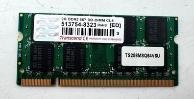 Transcend 2GB DDR2 667MHz PC2-5300S SO-DIMM CL5 Laptop RAM
