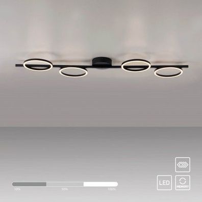 Schöner WOHNEN-Kollektion LED Deckenleuchte MINI RITUS, schwarz, dimmbar