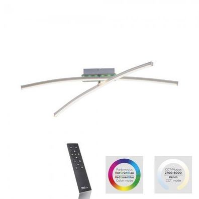 JUST LIGHT 11255-55 LED Deckenleuchte stahlfarben RGBW