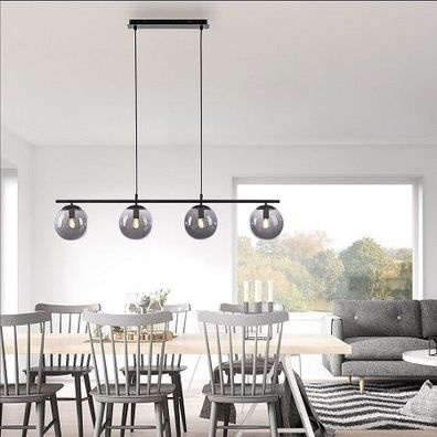 Leuchten Direkt 14604-18 BIG WIDOW Pendelleuchte 4-flammig Schwarz